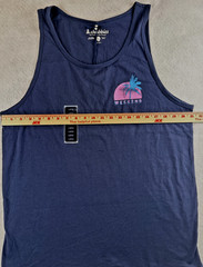 Chubbies Weekend Tank Top Mens Large Navy Palm Tree Graphic Beach Casual NWT