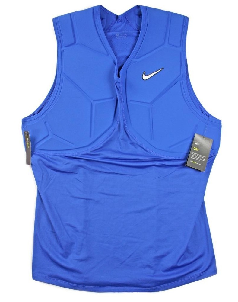Nike Pro Men’s Compression Padded Tank Top 4XL Vest Tight Fit Protective Blue