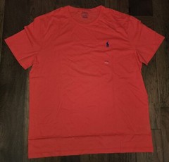 NWOT Polo Ralph Lauren Men’s Red Crewneck Navy Blue Pony T-Shirt