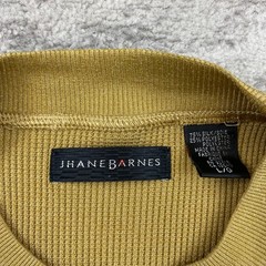 Jhane Barnes Silk Shirt Large Beige Tan Preppy Casual Outdoors Hiker Trekker Men