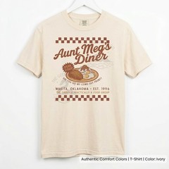 Aunt Meg’s Diner T-Shirt – Vintage 90s Movie Inspired Graphic Tee – Retro Wakita