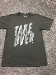 Adidas The Go-To Tee Shirt Mens Size Medium Gray Take Over Short Sleeve