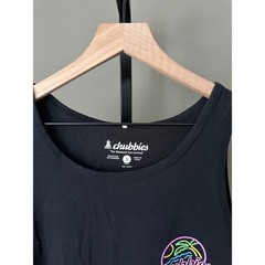 Chubbies Men’s Neon Dream Tank Top Small Black