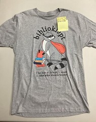 Size Large L Out Of Print Biblioklept Noun One Who Steals Books Raccoon Shirt