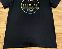 ELEMENT T-Shirt Mens Medium M Black Alignment Graphic Gradient Logo Skate NWT