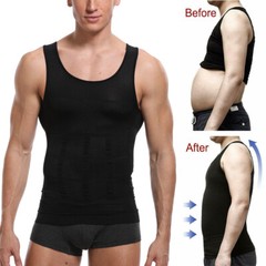 Men’s Slimming Tummy Body Shaper Vest Compression T-Shirt Ultra Durable Tank Top