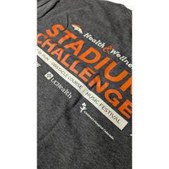 Denver Broncos Heather Gray Tri-Blend Cotton-Poly Blend T-Shirt Size Large
