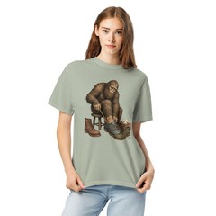 Bigfoot Shoe Shopping Comfort Colors T-Shirt Funny Cryptid Sasquatch Tee S-4XL