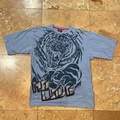 Y2K Mecca USA Men’s Tiger Graphic AOP All Over Print T Shirt Streetwear XL