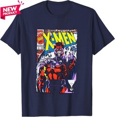 X-Men Mens T-Shirt – Magneto Jim Lee Issue I Crushing Force Image