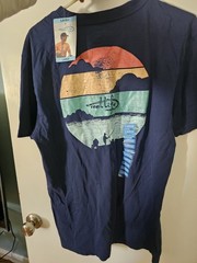 NWT Men’s Reel Life Navy Blue T-shirt Size L