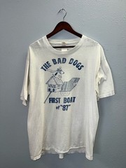 Vintage 1987 Navy VT-23 Bad Dogs Snoopy Style Flying Ace Shirt XL 0238