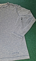 Orvis Classic Collection Men’s Medium Blue grey Knit Long Sleeve T-Shirt