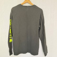 Carhartt Mens K231 Long Sleeve Logo Graphic T-Shirt Black Size Medium