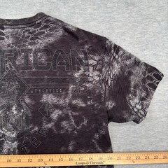 American Fighter Mens Large Black Tie Dye Camo Graphic T-Shirt Buckle Exclusive