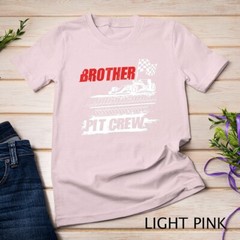Brother Pit Crew Car Racing Checkered Flag Racer Matching T-Shirt Unisex T-shirt