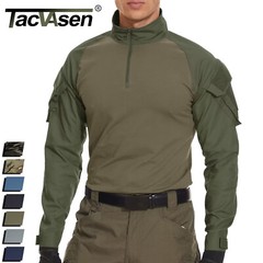 Men’s Tactical Shirt Long Sleeve Ripstop Work 1/4 Zip Training Quick Dry Shirts