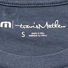 Travis Mathew Blue Climate Zone T Shirt Mens Small Golf Short Sleeve Navy NWT