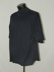 Men Murano Navy Blue Soft Cotton Made Italy Tee Shirt T Solid Crew Neck EUC 2XL