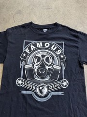 Y2K Famous Stars and Straps Gas Mask Graphic T-Shirt Size Small