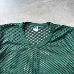 Vintage 80’s Russell Athletic Cropped Mesh Layer Football Jersey Size Large