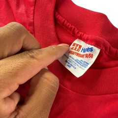 Vintage Hanes Heavyweight 50/50 Blank Red T Shirt Single Stitch USA Large NWOT