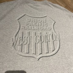 west colton union pacific T shirt Graphic Logo 3D Emnlem Grey