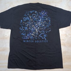 Vtg Y2K Discovery Channel Shirt Mens XL Double Sided Constellations Glows N Dark