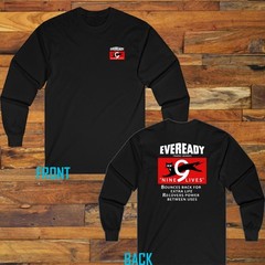 Eveready Retro Battery Cat Nine Lives Men’s Black S-3XL