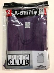 2 New PROCLUB MEN’S A-shirts Purple Tank Top Undershirts Pro Club SMALL-7XL 2PC