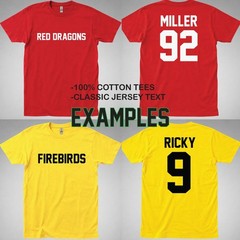 CUSTOM T-Shirt JERSEY Personalized ANY COLOR Name Number Team Soccer Football