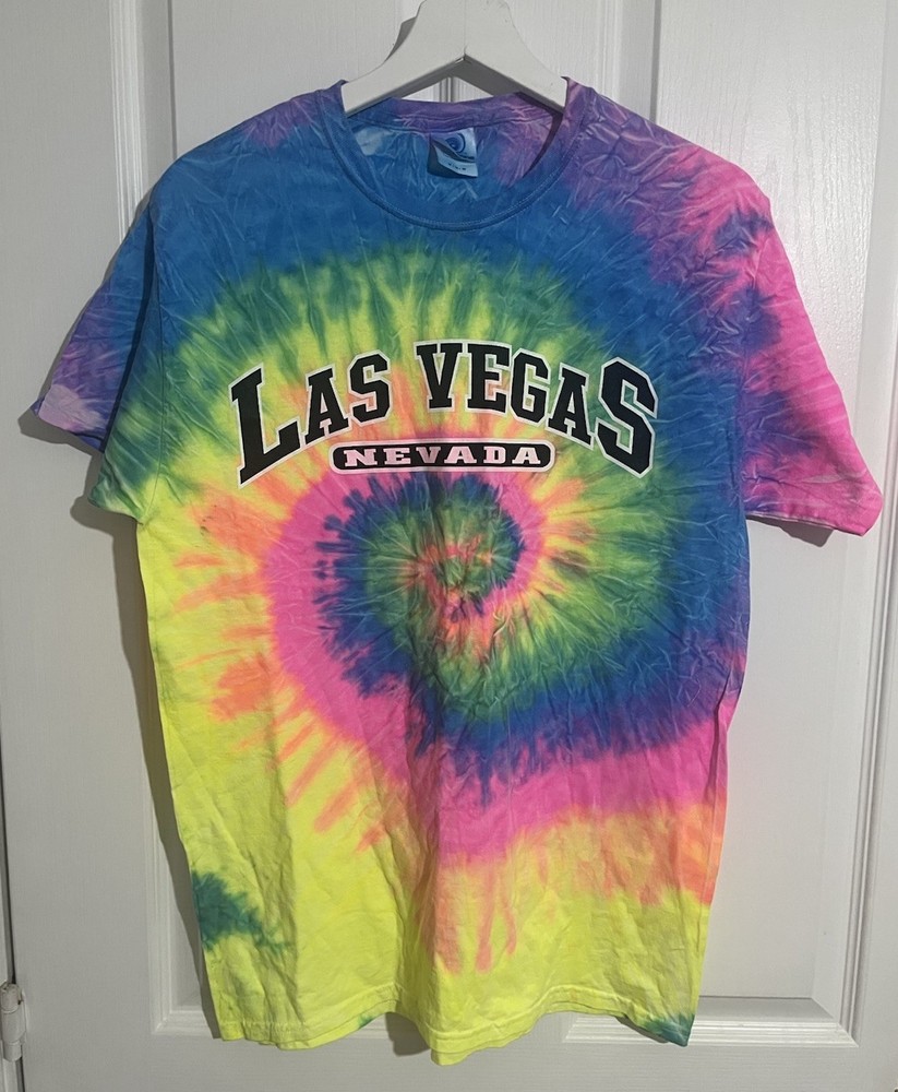 Las Vegas Nevada Spell Out T-shirt Colortone 100% Cotton Size Medium