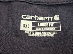 Carhartt Men Size 3 XL Navy Blue Loose Fit Pocket T-Shirt K87 Workwear Cotton