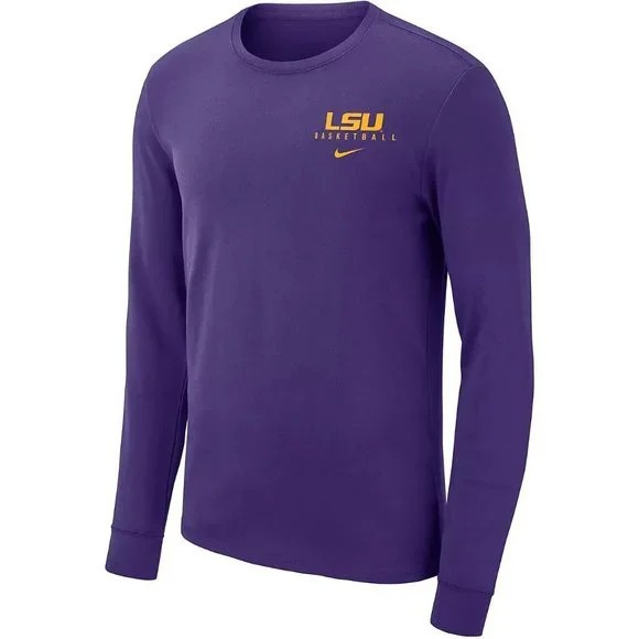 Nike Men’s LSU Louisiana State Tigers Long Sleeve T-Shirt Tee Large NCAA NEW