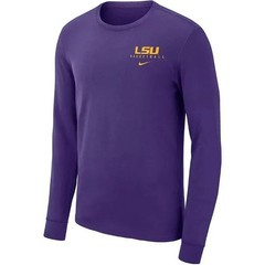 Nike Men’s LSU Louisiana State Tigers Long Sleeve T-Shirt Tee Large NCAA NEW