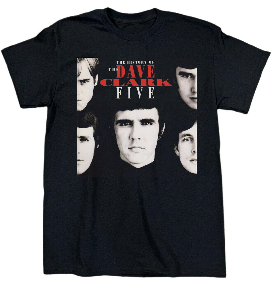 NEW History of the Dave Clark Five Heavy Cotton Black T Shirt S-5XL TR734