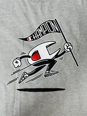 Champion Classic T-Shirt “Animated Running Logo” Size Large (Gray)