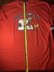 Peanuts Snoopy & Woodstock “Not Today” T-Shirt Men’s Or Unisex Size XL Red Gift