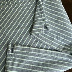 Bahama Bay Club Men’s M Short Sleeve V-Neck Striped Cotton Blue T-Shirt Resort