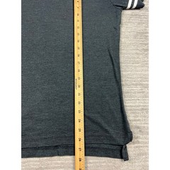 Unbranded V-Neck Baseball Shirt Mens XL Black Heather White Stripe Athletic Tee