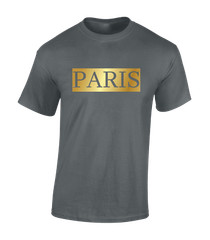PARIS CITY GOLD MENS T SHIRT COOL CHIC FASHION CUTE TOP MODERN SUMMER LOVE
