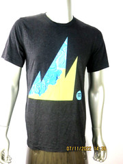 BELLA+CANVAS SZ M Poly/Cotton/Rayon Men’s Charcoal LOGO T- Shirt Blouse