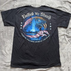 VTG Y2K Gildan Men’s Large T-Shirt United We Stand 09/11/2001 Short Sleeve Blue