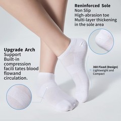 Women’s Ankle Cotton Socks – 8/12 Pairs Low Cut Athletic Running Thin No Show…