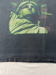 Vintage 2004 System of a Down Sad Statue of Liberty Faded Black T-shirt Sz L
