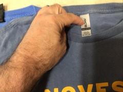 2 XXL “NOVESKE CHAINSAW” Tshirts, Blue, Gilden Shirts, Blue