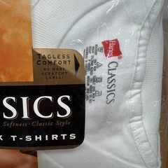 VTG Hanes Men White Crew Neck T-Shirts Tagless Comfortsoft 3-Pack Medium NEW NOS