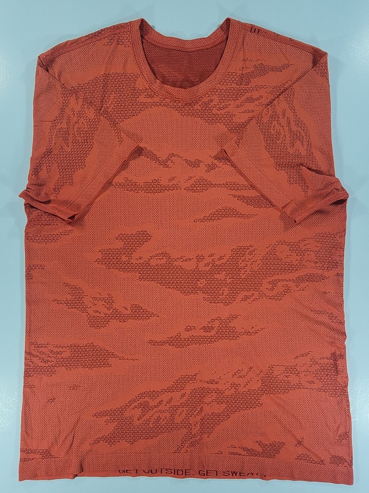 LULULEMON Metal Vent Breathe Tee Short Sleeve T-Shirt Men’s Large Cayenne Red Or