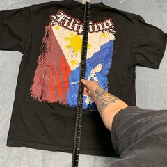 Shaka Active Filipino Graphic Logo T Shirt Men XL Black Every Day Wear Crew Neck
