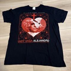Vintage LADY GAGA Shirt Large Alejandro 2010 Original Band Tee Music Paisley Red